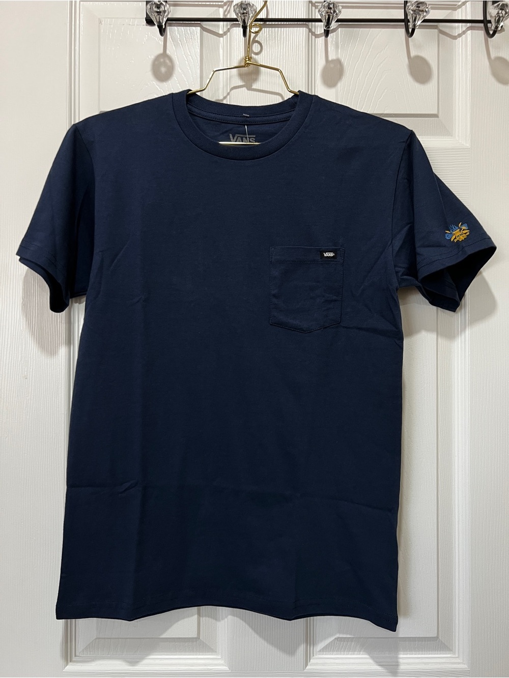 Vans Banner State Champions Navy Blue Tee 100% Cotton Classic Fit Size Small